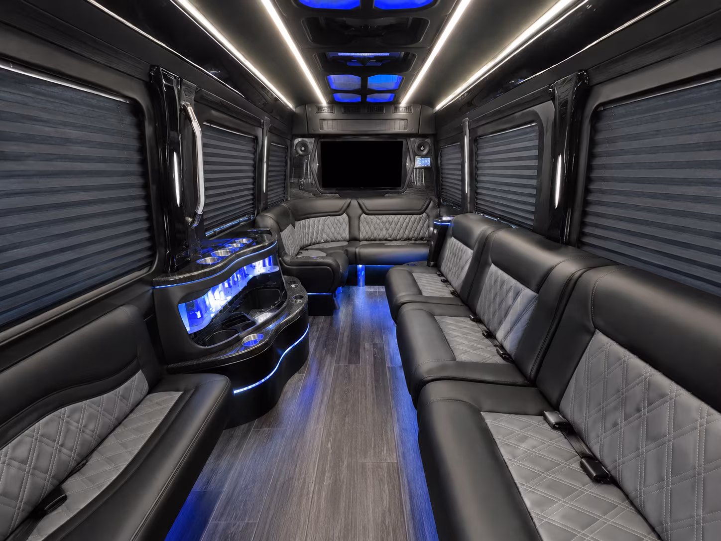 burlington 50 passenger party bus interior