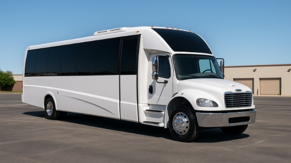 Exterior of Charter Bus Company Burlington's 20 Passenger Mini bus in Burlington