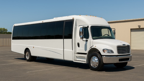 Exterior of Charter Bus Company Burlington's 25 Passenger Mini bus in Burlington