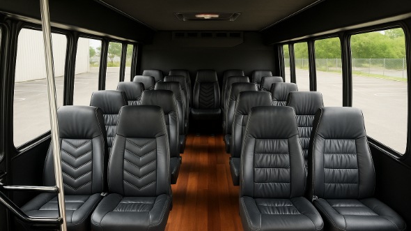 Interior of Charter Bus Company Burlington's 25 Passenger Mini bus in Burlington