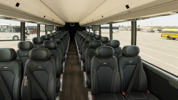 Interior of Charter Bus Company Burlington's 35 Passenger Minibus in Burlington