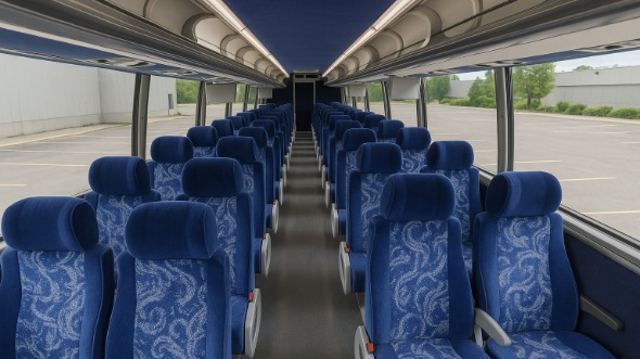 Interior of Charter Bus Company Burlington's 54 Passenger Charter Bus in Burlington