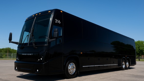 Exterior of Charter Bus Company Burlington's 55 Passenger Charter Bus in Burlington