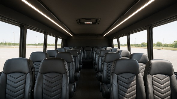 burlington 20 passenger minibus inside