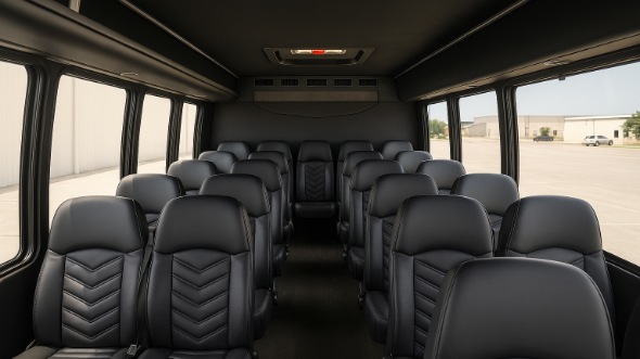 burlington 35 passenger minibus inside