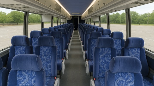 burlington 50 passenger charter bus inside