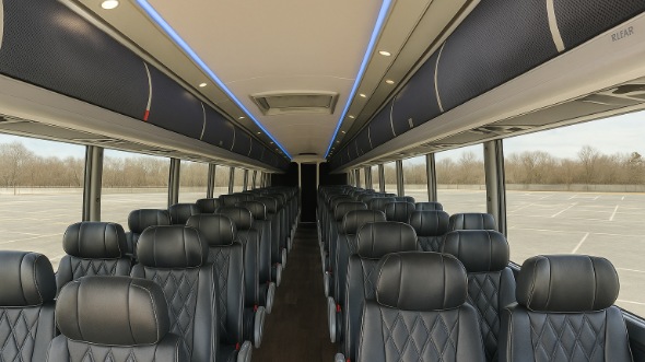 burlington 56 passenger charter bus inside