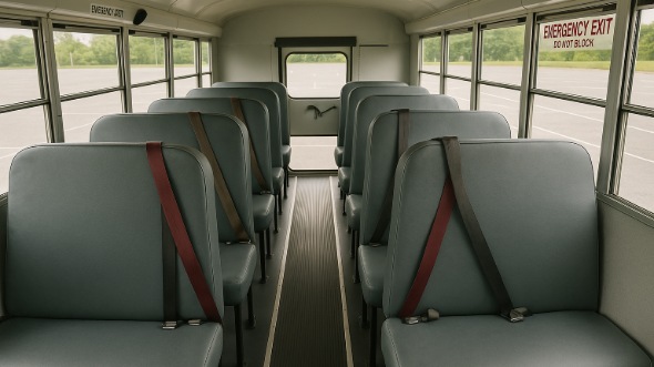 Interior of Charter Bus Company High Point's School Bus in High Point